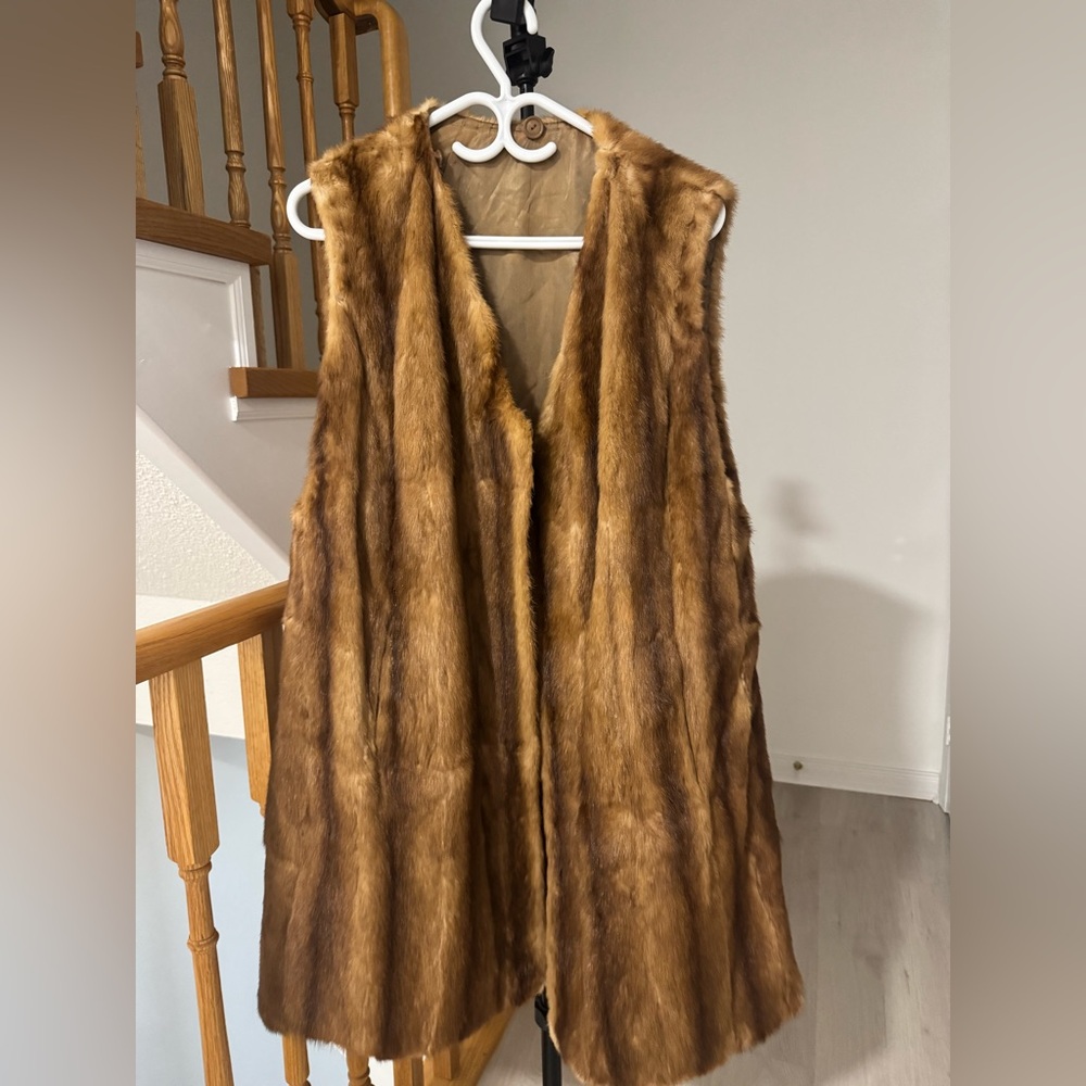 Rajac Vintage mink fur vest/ size 12